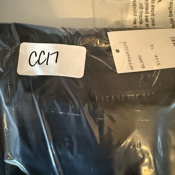 Lafayette 148 Wool and Silk Dress Pants High Rise Black Speckled New - Picture 11 of 11